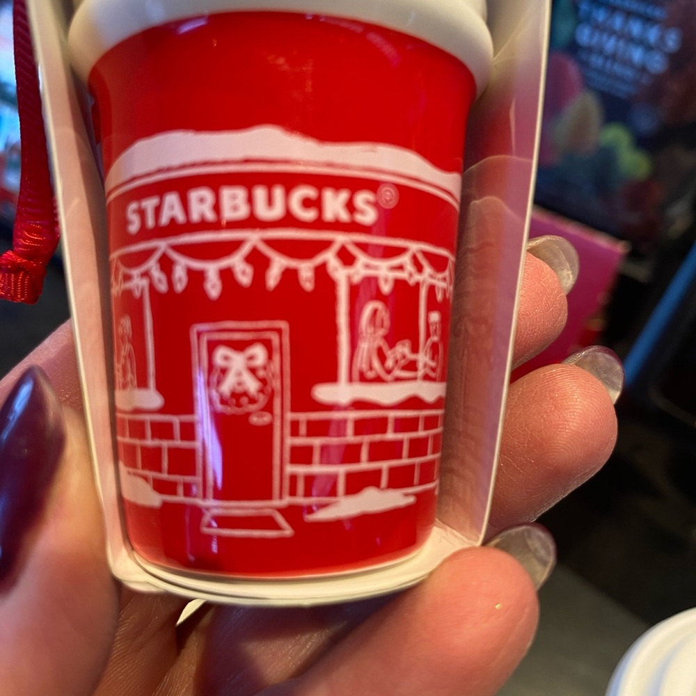 Starbucks Red Miniature Cup Ornament 2025